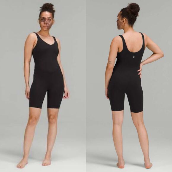 Lululemon Align Onesie 8" in Black Size‎ 12 One Piece Bodysuit Bike Shorts - Picture 16 of 16